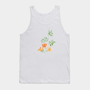 orange trumpet vine campsis radican flowers Tank Top